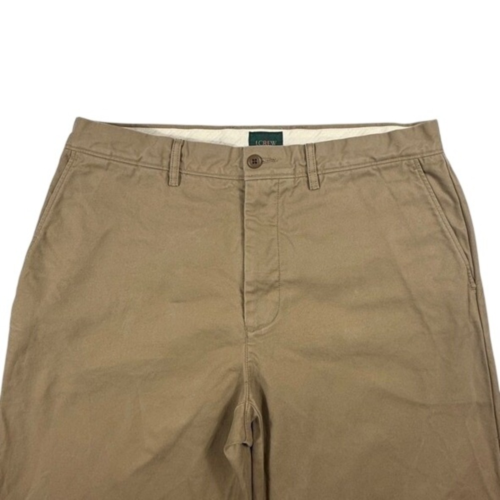 J. Crew Mens Classic Chino Pants Khaki Tan Straight Leg Cotton Twill 34x36